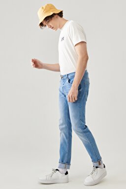 Austin Regular Tapered Fit Normal Bel Esnek Jean Kot Pantolon - Light Alton-L733OWJU (görsel 2)