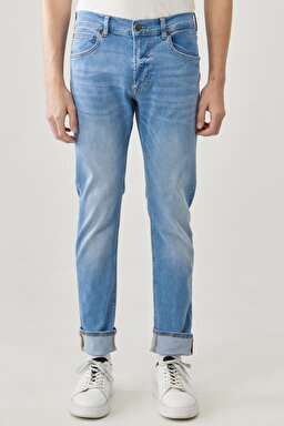 Austin Regular Tapered Fit Normal Bel Esnek Jean Kot Pantolon - Light Alton-L733OWJU (görsel 5)