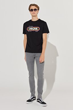 Malone Skinny Fit Dar Kesim Normal Bel Gri Esnek Jean Kot Pantolon - Grey Worn-L736072C60 (görsel 4)