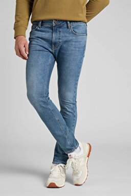 Malone Skinny Slim Fit Dar Kesim Normal Bel Esnek Jean Kot Pantolon - Smokey Indigo-L736BKDG