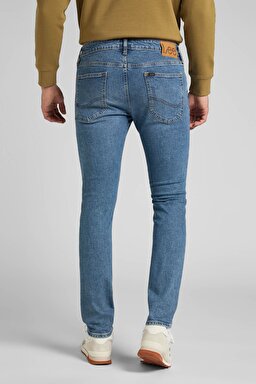 Malone Skinny Slim Fit Dar Kesim Normal Bel Esnek Jean Kot Pantolon - Smokey Indigo-L736BKDG (görsel 4)