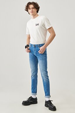 Malone Skinny Fit Normal Bel Denim Esnek Jean Kot Pantolon - İndigo-L736LSTF