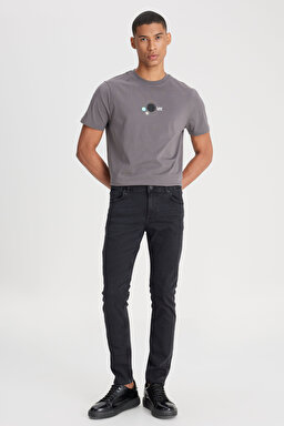 Malone Skinny Fit Pamuklu Jean Pantolon - Dark Westport-L736PJBT (görsel 3)