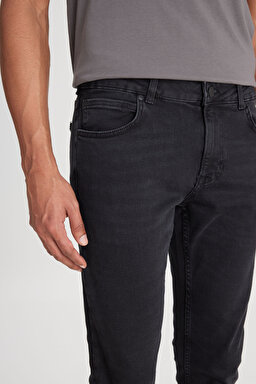 Malone Skinny Fit Pamuklu Jean Pantolon - Dark Westport-L736PJBT (görsel 4)