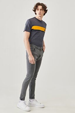 Malone Skinny Fit Dar Kalıp Düşük Bel Esnek Jean Kot Pantolon - Washed Westport-L736PJSN (görsel 4)