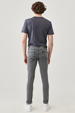 Malone Skinny Fit Dar Kalıp Düşük Bel Esnek Jean Kot Pantolon - Washed Westport-L736PJSN (görsel 6)