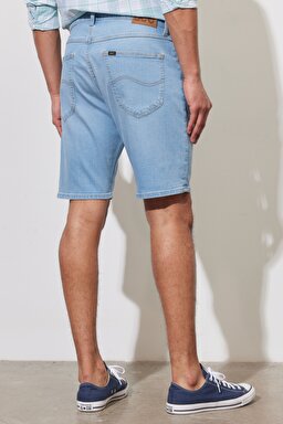 Regular Fit Normal Kesim Normal Bel Esnek Jean Kot Şort - Mellow Light-L73MHVB71 (görsel 5)