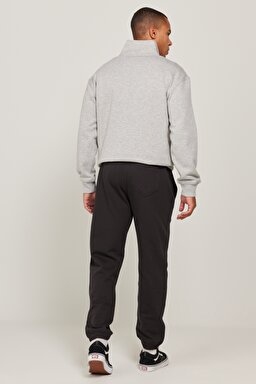 Regular Fit Rahat Kesim %100 Pamuk Sweatpant Eşofman Altı - Washed Black-L74JPTON (görsel 6)