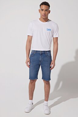 Regular Fit Normal Keism Normal Bel Mavi Esnek Jean Kot Şort - Ross-L78DDBA78 (görsel 2)