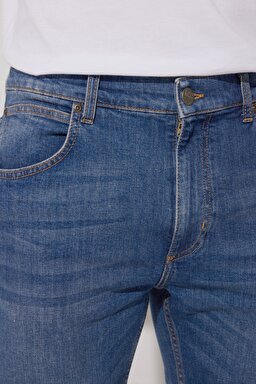 Regular Fit Normal Keism Normal Bel Mavi Esnek Jean Kot Şort - Ross-L78DDBA78 (görsel 3)
