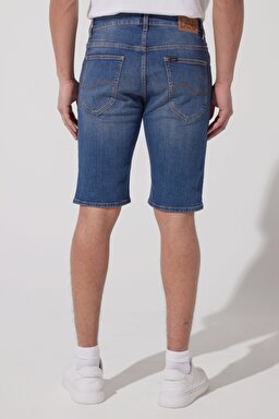 Regular Fit Normal Keism Normal Bel Mavi Esnek Jean Kot Şort - Ross-L78DDBA78 (görsel 5)
