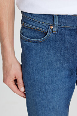 %100 Pamuk Loose Fit Rahat Kesim Jean Kot Denim Pantolon - Triumph-L78OA5472086 (görsel 4)