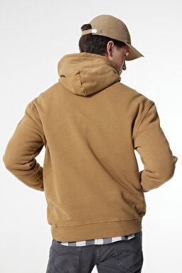 Regular Fit Normal Kesim %100 Pamuk Kapüşonlu Şardonlu Sweatshirt - Ammonite-L80YRY85 (görsel 6)