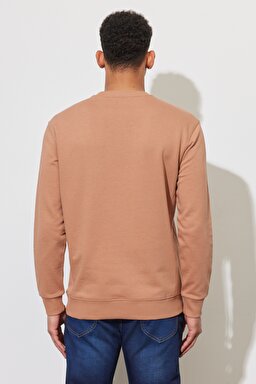 Regular Fit Normal Kesim %100 Pamuk Bisiklet Yaka Tarçın Sweatshirt - Cider-L81IFWA08 (görsel 5)