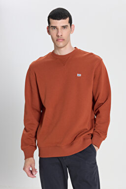 Regular Fit Normal Kesim Bisiklet Yaka %100 Pamuk Tarçın Sweatshirt - Sweet Maple-L81IRY970
