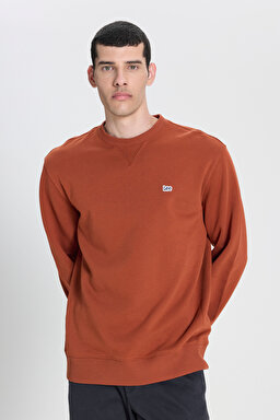 Regular Fit Normal Kesim Bisiklet Yaka %100 Pamuk Tarçın Sweatshirt - Sweet Maple-L81IRY970 (görsel 2)
