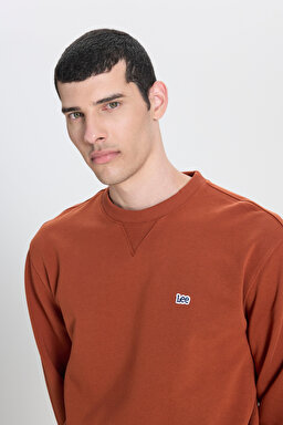 Regular Fit Normal Kesim Bisiklet Yaka %100 Pamuk Tarçın Sweatshirt - Sweet Maple-L81IRY970 (görsel 4)