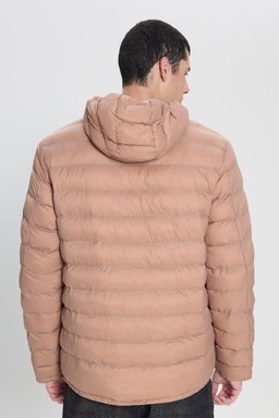 Regular Fit Normal Kesim Kapüşonlu Yaka Hardal Şişme Ceket - Tumbleweed-L87HSZ84 (görsel 5)