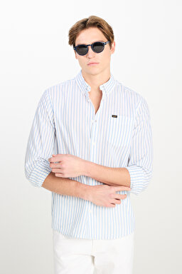 Regular Fit Normal Kesim %100 Pamuk Beyaz Gömlek - Bright White-L880201934LJ