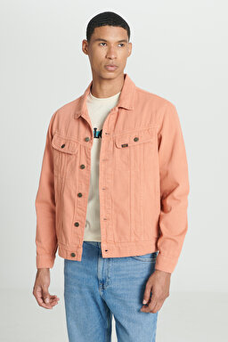 Regular Fit Rider Jean Ceket - Rust-L89ZSM54