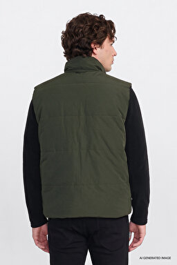 Regular Fit Normal Kesim Çift Kullanımlı Deve Tüyü Şişme Yelek - Black-LD507064001 (görsel 10)