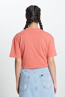 Regular Fit Normal Kesim Bisiklet Yaka %100 Pamuk Turuncu Tişört - Poppy-LI04EHX1TOB50 (görsel 5)