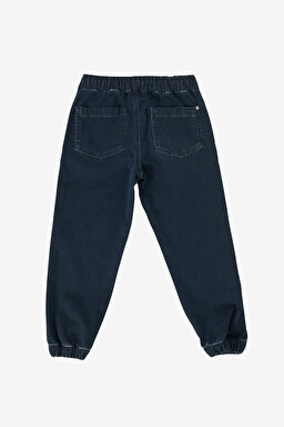 Regular Fit Normal Kesim Normal Bel Dar Paça Mavi Çocuk Jogger Pantolon - Mid Blue-LK241005XT (görsel 2)
