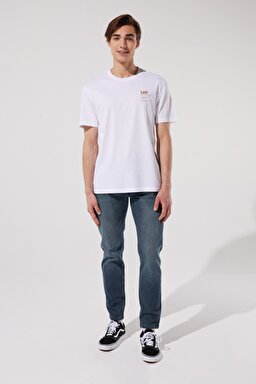 Regular Fit Normal Kesim %100 Pamuk Bisiklet Yaka Beyaz Tişört - Bright White-LL03FQLJ (görsel 2)