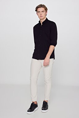 Regular Fit Normal Kesim Normal Bel Dar Paça 5 Cep Casual Bej Pantolon - Beige-LLU3009614