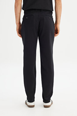 Regular Fit Normal Kesim Normal Bel Pamuklu Esnek Siyah Chino Pantolon - Black-LM0400001001 (görsel 5)