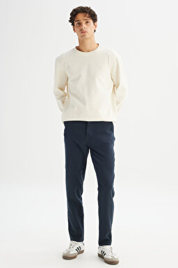 Regular Fit Normal Kesim Normal Bel Pamuklu Esnek Antrasit Chino Pantolon - Anthracita-LM0400001003