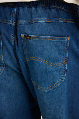 Regular Fit Normal Kesim Normal Bel Jogger Esnek Jean Kot  Pantolon - Mid Stone-LM0400414V (görsel 5)