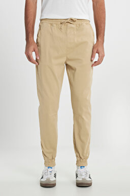 Regular Fit Normal Kesim Normal Bel Bej Esnek Jogger Pantolon - Beige-LM04007614 (görsel 3)