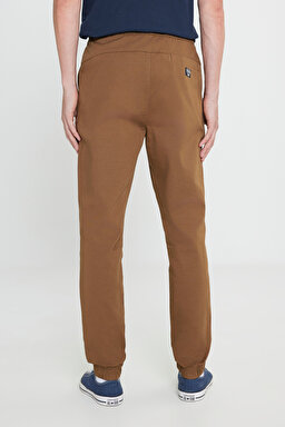 Regular Fit Normal Kesim Normal Bel Dar Paça Haki Jogger Pantolon - Camel-LM04008211 (görsel 4)