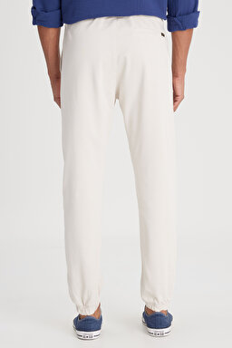 Slim Fit Dar Kesim Normal Bel Dar Paça Taş Rengi Jogger Pantolon - Stone-LM04009013 (görsel 6)