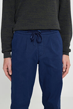 Relaxed Fit Geniş Kesim Lacivert Chino Pantolon - Navy-LM04011410 (görsel 5)