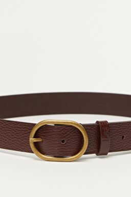 %100 Deri Kahverengi Kemer - Dark Brown-LP615024 (görsel 2)