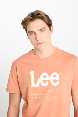 Regular Fit Normal Kesim %100 Pamuk Bisiklet Yaka Tişört - Rust-LV11FQUK (görsel 4)