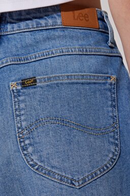 Stella Regular Fit Normal Kesim Yükek Bel Mavi Esnek Jean Kot Şort - The Bang-LV18GWC95 (görsel 5)
