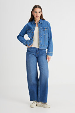 Regular Fit Normal Kesim Açık Mavi Jean Kot Ceket - Flash Of Brilliance-LV49205322G35 (görsel 3)