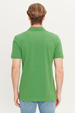 %100 Pamuk Regular Fit Normal Kesim Mint Yeşili Polo Yaka Tişört - Mint Green-ML211810303 (görsel 5)