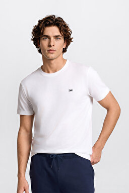 Regular Fit Normal Kesim Bisiklet Yaka Pamuklu Beyaz Tişört - White-ML60UFQ12
