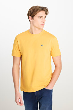 Regular Fit Normal Kesim Bisiklet Yaka Sarı Tişört - Yellow-ML60UFQ200