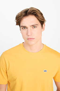 Regular Fit Normal Kesim Bisiklet Yaka Sarı Tişört - Yellow-ML60UFQ200 (görsel 4)