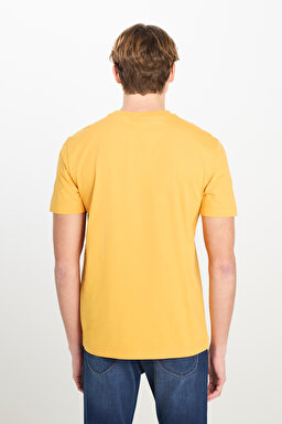 Regular Fit Normal Kesim Bisiklet Yaka Sarı Tişört - Yellow-ML60UFQ200 (görsel 5)