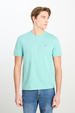 Regular Fit Normal Kesim Bisiklet Yaka Pamuklu Ada Çayı Tişört - SoftSage-ML60UFQ41 (görsel 2)