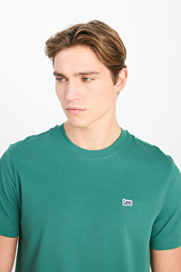 Regular Fit Normal Kesim Bisiklet Yaka Pamuklu Yeşil Tişört - Bayberry Green-ML60UFQG26 (görsel 4)