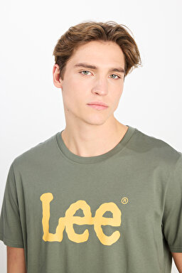 %100 Pamuk Regular Fit Normal Kesim Bisiklet Yaka Haki Tişört - Khaki-ML65QAI801 (görsel 4)