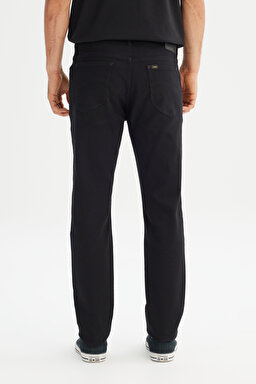 Pamuklu Slim Fit Dar Kesim Jean Denim Kot Denim Esnek Pantolon - Clean Black-ML701016AE (görsel 5)