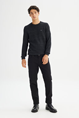 Pamuklu Straight Fit Cepli Esnek Kot Denim Jean Pantolon - Black-ML706HFAE